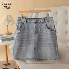 Quần váy Jean BIGSIZE QCCC chất jean co giãn nhiều dáng A lên form đẹp 00378-18285 - Xanh Nhạt