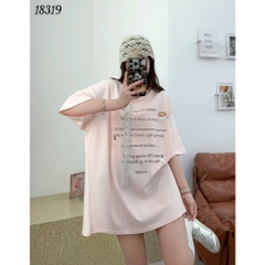 Áo thun BIGSIZE QCCC OVS OverSize chất đẹp chữ nhỏ ly cf - 18319