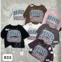 Áo  CROP chữ Ling  lửng BIGSIZE QCCC chất đẹp - 833