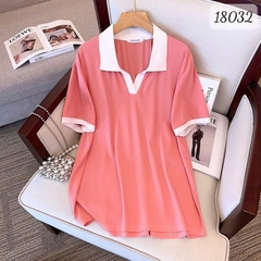 Áo Polo BIGSIZE Quảng Châu trơn size ĐẠI 100kg 110kg vừa - 18032 HỒNG ĐẬM