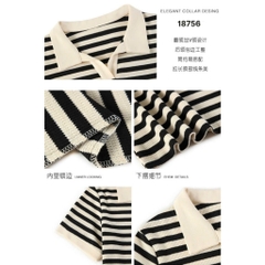 S-0030--18756 A.Polo sọc 00252 - ĐEN