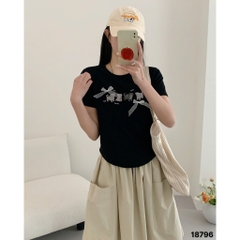 S-0030-18796- A.Cho- Nơ Baby Tee CropTop- 00231