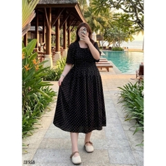 ✔ Đầm Maxi che bụng BIGSIZE QCCC kiểu nhúng hack eo chất lụa đẹp mặc mát hoạ tiết Bi Bi HotTrend - 18958