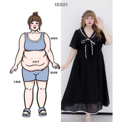 S-0020- 18501--Đầm cổ Nơ- 00464 D.ĐẠI