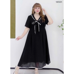 S-0020- 18501--Đầm cổ Nơ- 00464 D.ĐẠI