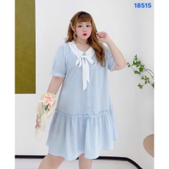 S-0020--18515- Đầm Nơ xanh- 00400