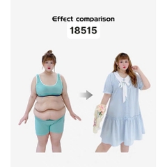 S-0020--18515- Đầm Nơ xanh- 00400