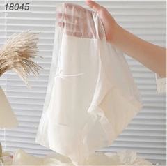 {100kg vừa} Quần lót chip BIGSIZE Quảng Châu cạp cao, lưng thun, tàng hình chống lộ viền - 18045 TRẮNG
