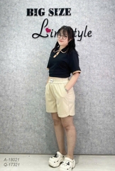 Quần short BIGSIZE TTB chất co giãn nhiều - 17321 - KEM