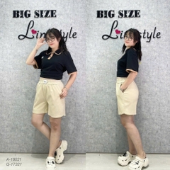 Quần short BIGSIZE TTB chất co giãn nhiều - 17321 - KEM