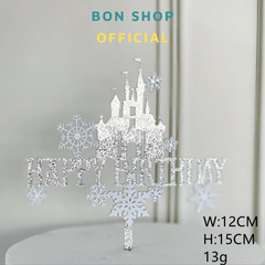 Topper Happy Birthday LÂU ĐÀI BÔNG TUYẾT