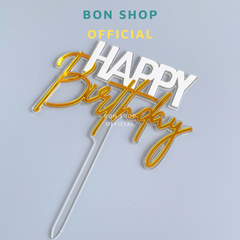 Topper HPBD Hình Chữ 2 Lớp