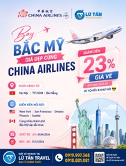 China Airlines ưu đãi vé Bắc Mỹ 2026