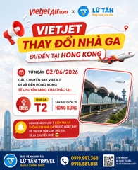 Vietjet đổi nhà ga tại Hong Kong từ 06/2026