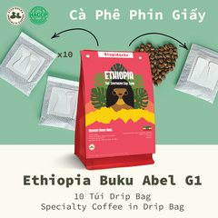 Drip Bag Ethiopia Heirloom Oromia Buku Abel G1 Natural -  Cà Phê Phin Giấy Stupiducks