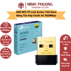 USB Wifi TP-Link Archer T2U Nano Dual Band Chuẩn AC 600Mbps