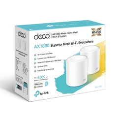 Bộ Phát WiFi Mesh TP-Link Deco X20 (1-pack, 2-pack, 3-pack) Chuẩn WiFi 6 AX 1800Mbps