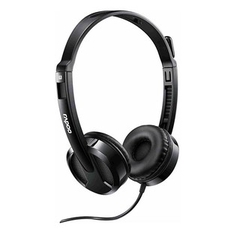 Tai Nghe Có Dây Chụp Tai Rapoo H100 (Black) - Thiết Kế Tối Ưu Cho Cảm Giác Êm Tai