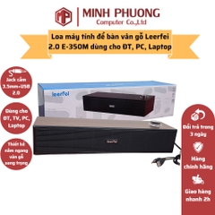 Loa Máy Tính Leerfei 2.0 E-350M Để Bàn Vân Gỗ Dùng Cho ĐT, TV, Laptop
