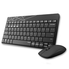 Bộ Phím Chuột Rapoo 8000M USB-Wireless - Black