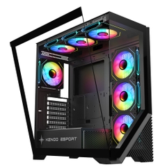 Vỏ Case Máy Tính Kenoo Esport FK800 – ATX, Kính Cường Lực, Hỗ Trợ AIO 360mm
