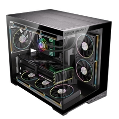 Vỏ Máy Tính Kenoo Esport MCK600 Màu Đen – Case Gaming M-ATX, Hỗ Trợ VGA 410mm, Tản Nhiệt Nước 360mm