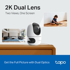 Camera WiFi TP-Link Tapo C245D 2K Ống Kính Kép Quay Quét AI Theo Dõi Thông Minh Đàm Thoại 2 Chiều