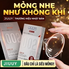 Bao cao su Jiuuy 002 Light Sensation siêu mỏng hộp 10 chiếc