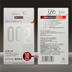 Bao cao su Jiuuy 002 Light Sensation siêu mỏng hộp 10 chiếc