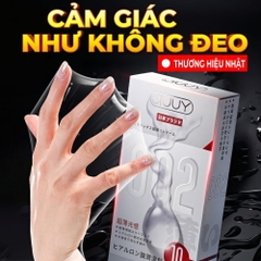 Bao cao su Jiuuy 002 Light Sensation siêu mỏng hộp 10 chiếc