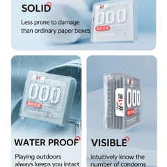 Bao Cao Su Drywell Naked Invisible 000 – Nhiều Gel, Cảm Giác Tự Nhiên – Hộp 6 Cái