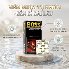 Bao cao su Boss 4 in 1 Long Shock kéo dài thời gian hộp 12 chiếc