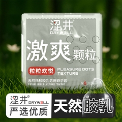 Bao Cao Su Nhám Drywell Naked Granule – Nhám Toàn Thân, Nhiều Gel – Hộp 6 Cái