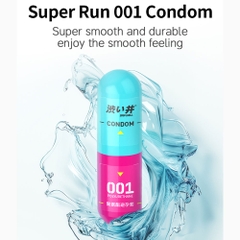 Bao cao su DryWell PU 001 Ultimate Lubrication – Siêu mỏng trơn mượt – Vỉ 3 viên