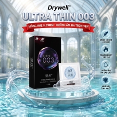 Bao cao su DryWell Ultra Thin 003 siêu mỏng hộp 12 chiếc