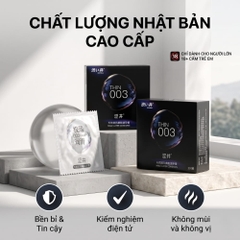 Bao cao su DryWell Ultra Thin 003 siêu mỏng hộp 3 chiếc
