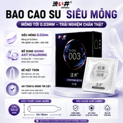 Bao cao su DryWell Ultra Thin 003 siêu mỏng hộp 3 chiếc