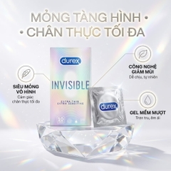 Bao cao su Durex Invisible siêu mỏng hộp 10 chiếc