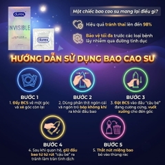 Bao cao su Durex Invisible siêu mỏng hộp 10 chiếc