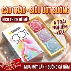 Bao cao su Meleon 001 6 in 1 siêu mỏng hộp 12 chiếc