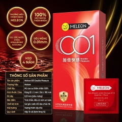 Bao cao su Meleon 001 Double Pleasure siêu mỏng hộp 10 chiếc