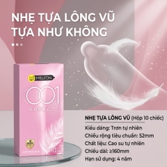 Bao cao su Meleon 001 Light As Wings siêu mỏng hộp 10 chiếc