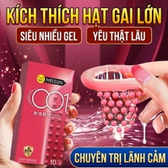 Bao cao su Meleon 001 Passion Particle hạt nổi hộp 10 chiếc