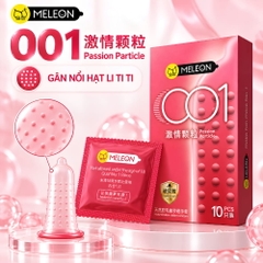 Bao cao su Meleon 001 Passion Particle hạt nổi hộp 10 chiếc
