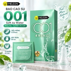 Bao cao su Meleon 001 Soft As Water siêu mỏng hộp 10 chiếc