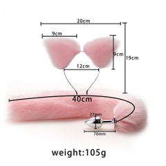 BDSM Plug đuôi chồn + tai chồn bạo dâm chính hãng
