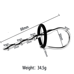 BDSM Que kích thích niệu đạo vòng hạt inox bạo dâm chính hãng