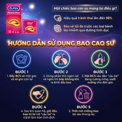 Bao cao su Durex Pleasuremax gân và điểm nổi hộp 12 chiếc