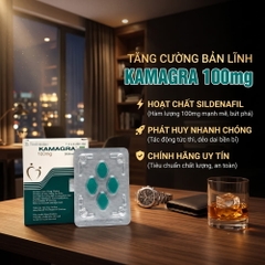 Viên uống cương dương Kamagra 100mg hộp 4 viên