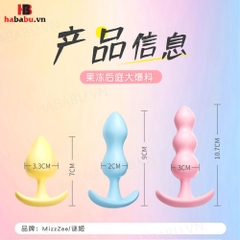 Plug hậu môn Mizz Zee silicone set 3 cái chính hãng